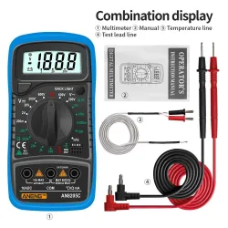 ANENG AN8205C multimeter - digital - portable - backlight