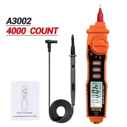 A3002 - Digitalmultimeter - Stiftprüfer - 4000 Zählimpulse - mit berührungsloser AC / DC / Spannungswiderstandsdiode - LCD