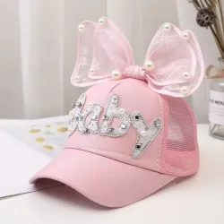 Big bow cartoon baseball caps for girls - bunnies ears - ideal for sun protection