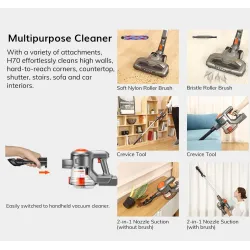 Robot aspiradorEASINE H70 vacuum cleaner - strong suction power - removable battery - light