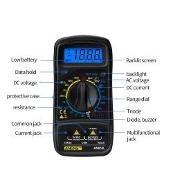 MultimetrosANENG XL830L digital multimeter - automotive - electrical  - portable - pocketsize