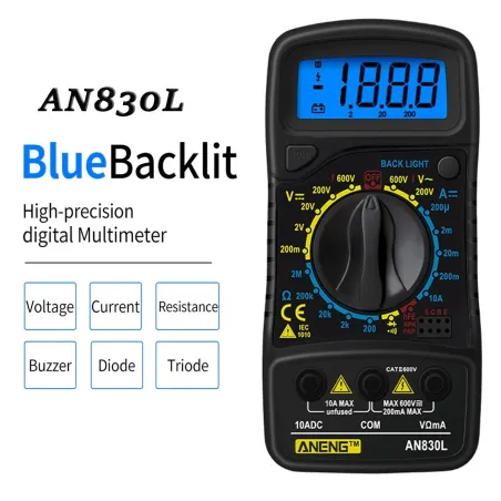 MultimetrosANENG XL830L digital multimeter - automotive - electrical  - portable - pocketsize