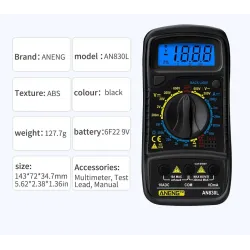 XL830L / AN830L - LCD digital multimeter - AC / DC / OHM / volt / current tester