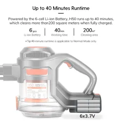 ILIFE H50 - cordless handheld vacuum cleaner - 10KPa suction power - with LED light - 1.2L