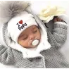 I Love Mama & Papa - varm bomullshatt med pom pom - för nyfödda / barn