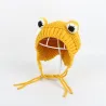 Strickmütze - mit Froschaugen - für Mädchen / Jungen
