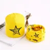 Gorras y sombrerosGorro y bufanda de algodón - conjunto para niñas / niños - estrellas / copos de nieve / cisnes