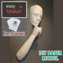 Cicha osoba - model papierowy 3D - rzemiosło - DIYKonstrukcja
