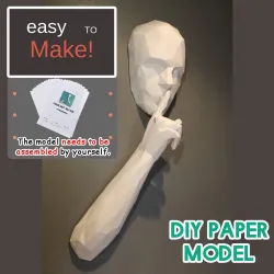 ConstrucciónThe Silent Person - 3D paper model - DIY