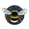 Hommel met ster / maan - kristallen broche - speldBroches
