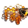 BrochesAbeja y panal - oro - cristal - broche