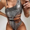 Sexy Bikini / Badeanzug - mit Zierringen - Schlangenhaut