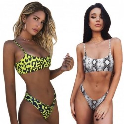 Baño y ropaConjunto de bikini sexy - piel de serpiente / estampado de leopardo