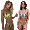 Sexig bikiniset - ormskinn / leopardmönster