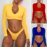 Sexy Bikini Set - String / Langarmshirt