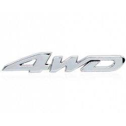 4WD chrome car sticker