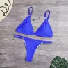 Sexy bikini set - low waist - with decorative metal rings
