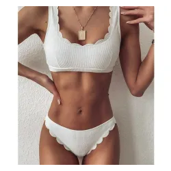 Sexy bikini set - ribbed - with push upBeachwear