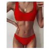 Seksowny komplet bikini - prążkowany - z push upStroje Kąpielowe