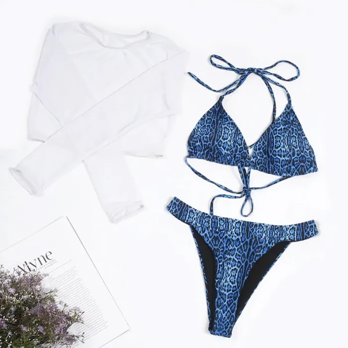 Swimwear for women 2021 - long sleeve  - three piece sets - neon colors