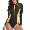 One piece swimsuit - long sleeve - with zipper