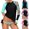 Kostium dwuczęściowy - z zamkiem z przodu - długi rękaw - surfing / sporty wodnePływanie