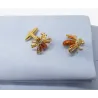 Golden wasps - crystal cufflinks
