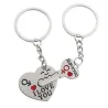 llaveroI Love You - llavero de metal con corazón y llave - 2 piezas