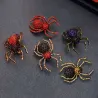 Kristallspinne - elegante Brosche - Anstecknadel