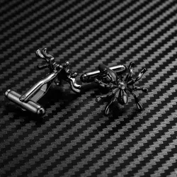 Spider shaped trendy cufflinks