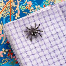Spider shaped trendy cufflinks