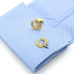 Wheat spike - golden cufflinksCufflinks