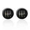 Round car gear - metal cufflinks