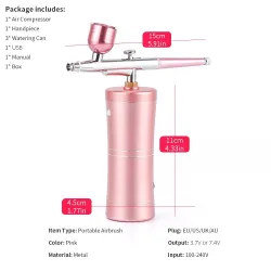 Mini-Luftkompressor – Spritzpistole – Airbrush – Kit für Nagelkunst / Make-up / Kuchendekoration