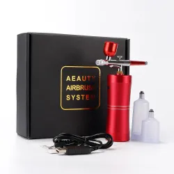 Mini compressore d'aria - pistola a spruzzo - aerografo - kit per nail art / make up / decorazione torte
