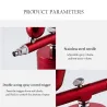 Dubbelverkande airbrush - färgsprutpistol - kit för nagelkonst / tatuering / tårtdekoration - 0,3 mm