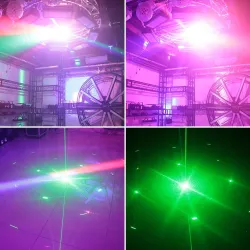 4 IN 1 - Bühnenlaser - Lichtprojektor - Moving Head - DMX - RGB - LED