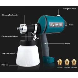 Electrónica & HerramientasFUJIWARA electric disinfection water spray gun 220-240V 50HZ - airbrush 1.5mm/1.8mm/2.5mm nozzle high