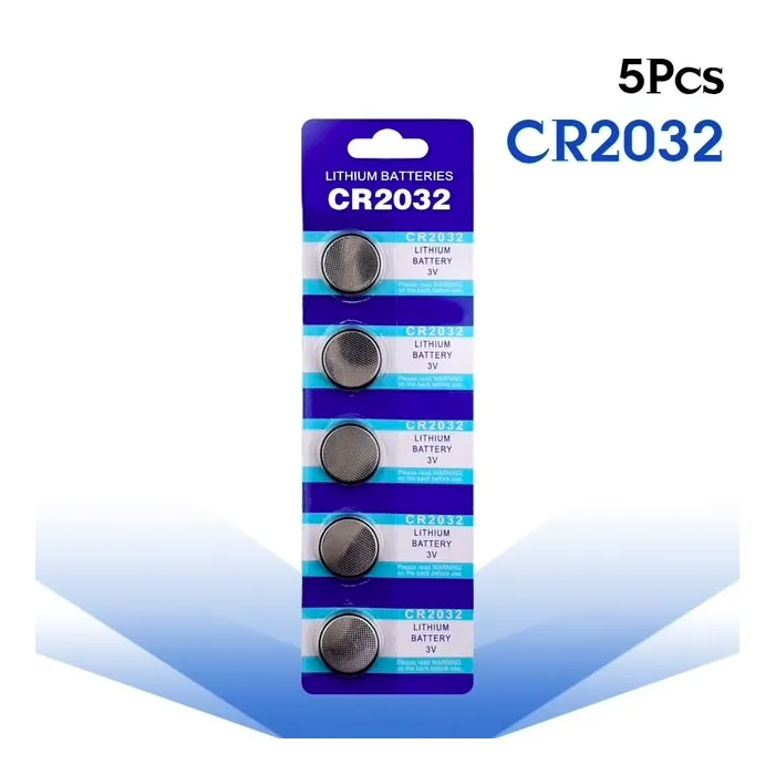 3V BR2032 DL2032 ECR2032 CR2032 Litiumcellsbatteri - knappcellsbatterier - 5 st