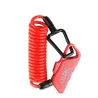 Mini antivol vélo - antivol - corde extensible - combinaison 3 chiffres - 1200mm