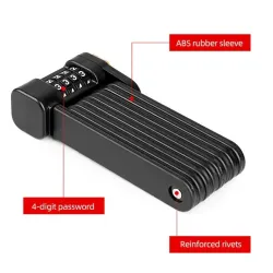 Bicycle anti theft lock - foldable - 4 digit password