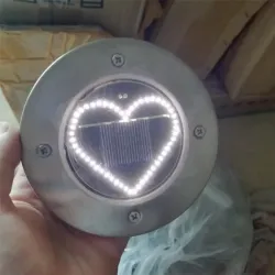 Heart shaped - solar panel lights - lawn / porch / patio