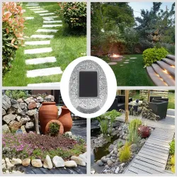 Kamień dekoracyjny LED - solarna lampa ogrodowa - wodoodporna - ogród / patioOświetlenia słonecznego