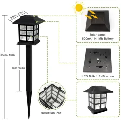 Solar lamps - IP68 - waterproof - garden / walkway / patio
