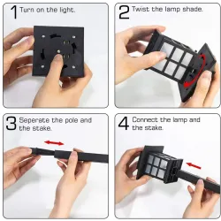Solar lamps - IP68 - waterproof - garden / walkway / patio
