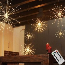 Firework light garland - LED string - with remote - waterproof - christmas / outdoor decoration