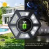 Solar garden light - ground lamp - waterproof - LED - hexagon shaped - driveway / lawn