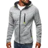 Hoodies & SudaderaSudadera con capucha de algodón para hombre con cremallera