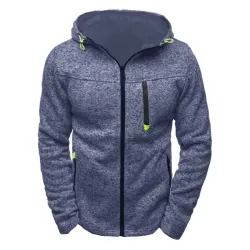 Hoodies & SudaderaSudadera con capucha de algodón para hombre con cremallera