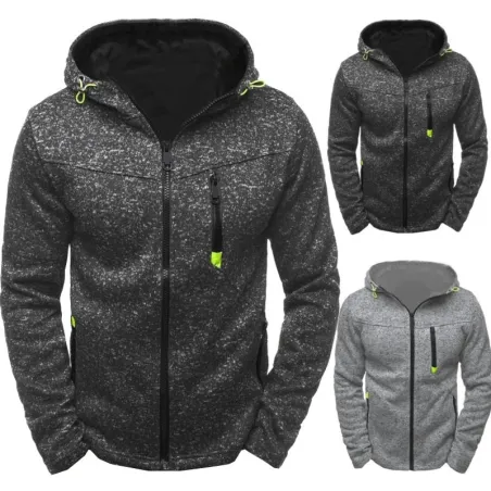 Herren Baumwoll Hoodie mit Reißverschluss
